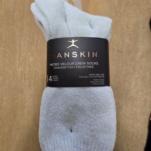 Danskin Soft Blue Micro Velour Crew Socks